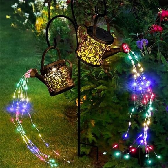 Solar Watering Can LightsOutdoor with 8MultiColor Changing Modes,IP65 Waterproof - Picture 7 of 7